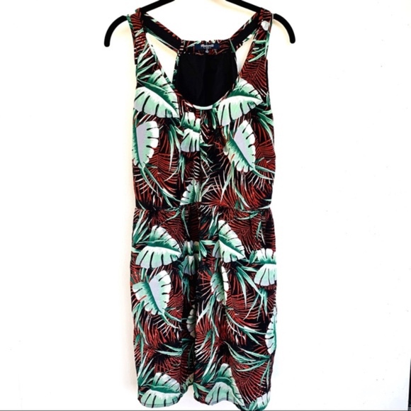 Robe Madewell Imprimé Botanique Doublée Soie - Taille 4 - Occasion Très Bon état